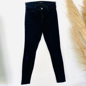 J BRAND ANTHROPOLOGIE Blue Black Maria High Rise Slim Skinny Denim Jeans 28